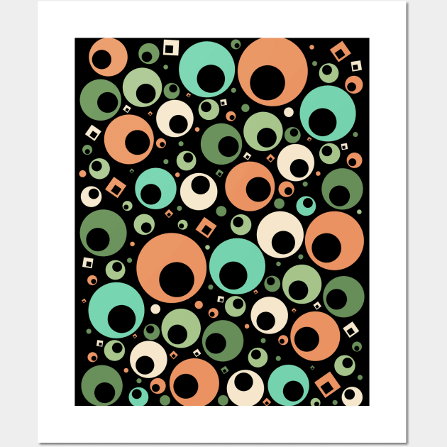 Retro 60s Circles Wall Art by shobi2088